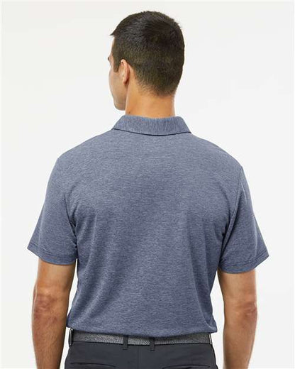 adidas A582 Men's Heathered Polo - Collegiate Navy Melange - OnModelBack