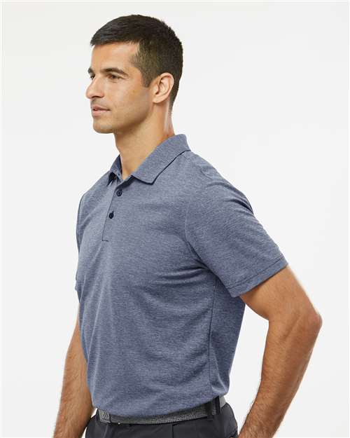 adidas A582 Men's Heathered Polo - Collegiate Navy Melange - OnModelSide