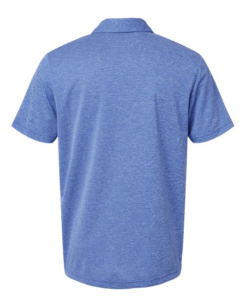 adidas A582 Men's Heathered Polo - Collegiate Royal Melange - Back