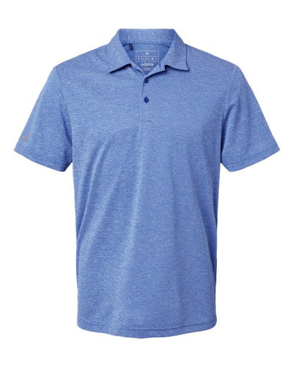 adidas A582 Men's Heathered Polo - Collegiate Royal Melange - Front
