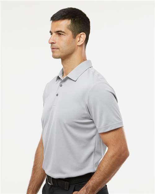adidas A582 Men's Heathered Polo - Grey Two Melange - OnModelSide
