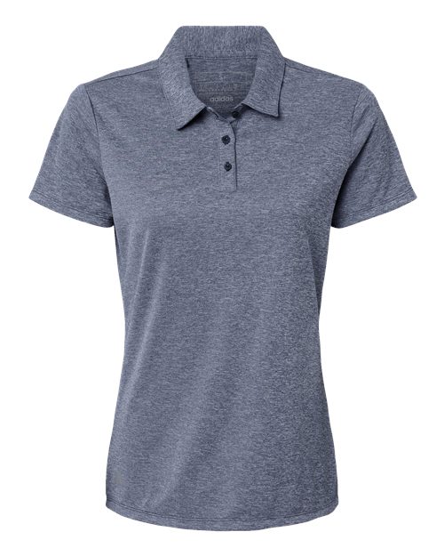 adidas A583 Women's Heathered Polo - Collegiate Navy Melange - Front