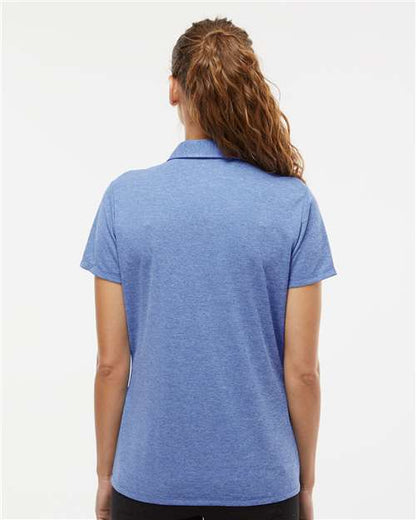 adidas A583 Women's Heathered Polo - Collegiate Royal Melange - OnModelBack