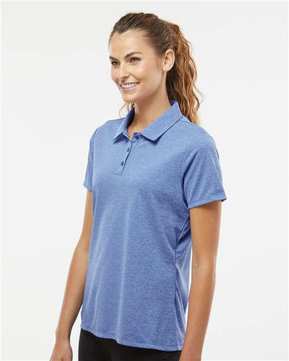 adidas A583 Women's Heathered Polo - Collegiate Royal Melange - OnModelSide