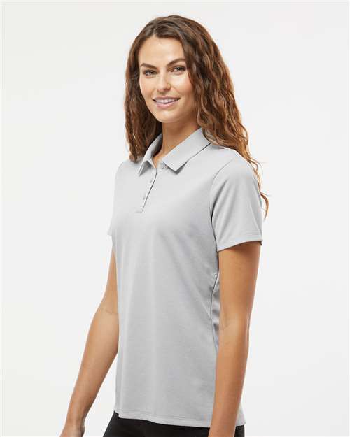 adidas A583 Women's Heathered Polo - Grey Two Melange - OnModelSide