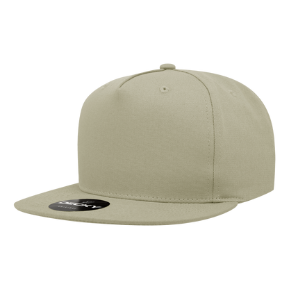 Decky-1064-5 Panel High Profile Structured Cotton Blend Snapback