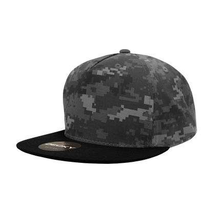 Decky-1064-5 Panel High Profile Structured Cotton Blend Snapback