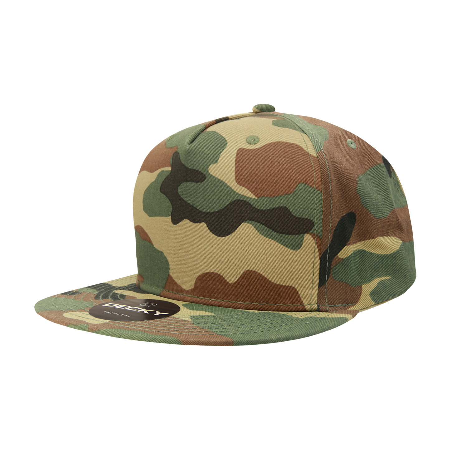 Decky-1064-5 Panel High Profile Structured Cotton Blend Snapback