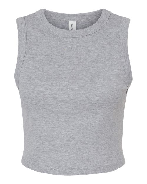 BELLA+CANVAS 1013 Women's Micro Rib Muscle Crop Tank - Athletic Heather - Front