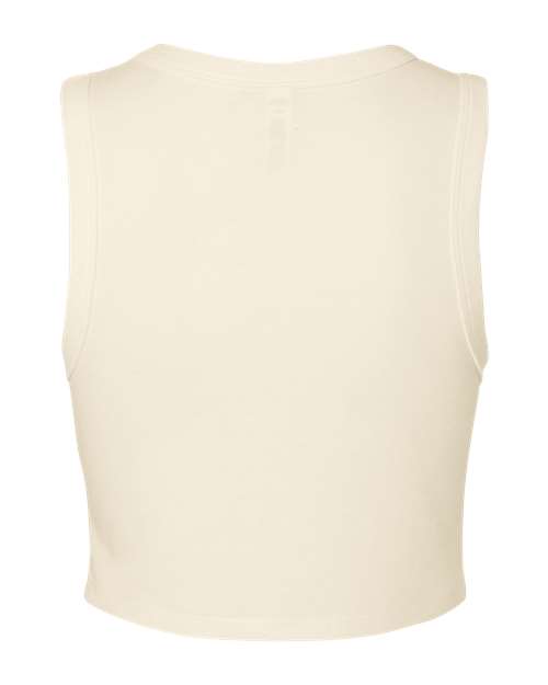 BELLA+CANVAS 1013 Women's Micro Rib Muscle Crop Tank - Solid Natural Blend - Back