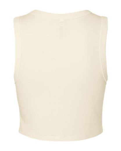 BELLA+CANVAS 1013 Women's Micro Rib Muscle Crop Tank - Solid Natural Blend - Back