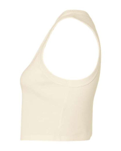 BELLA+CANVAS 1013 Women's Micro Rib Muscle Crop Tank - Solid Natural Blend - DirectSide