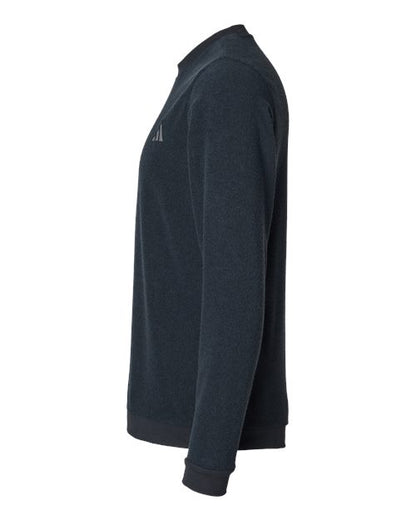 adidas A586 Men's Terry Loop Crewneck Sweatshirt - Black - DirectSide