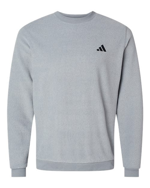 adidas A586 Men's Terry Loop Crewneck Sweatshirt - Grey Three - Front