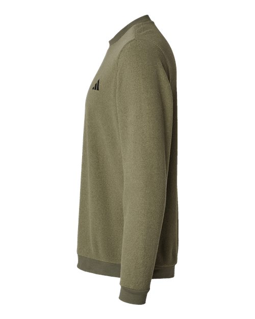 adidas A586 Men's Terry Loop Crewneck Sweatshirt - Olive Strata - DirectSide