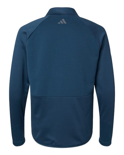 adidas A587 Men's Performance Quarter-Zip Pullover - Crew Navy - Back