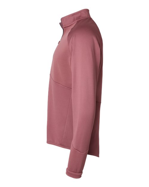adidas A587 Men's Performance Quarter-Zip Pullover - Quiet Crimson - DirectSide