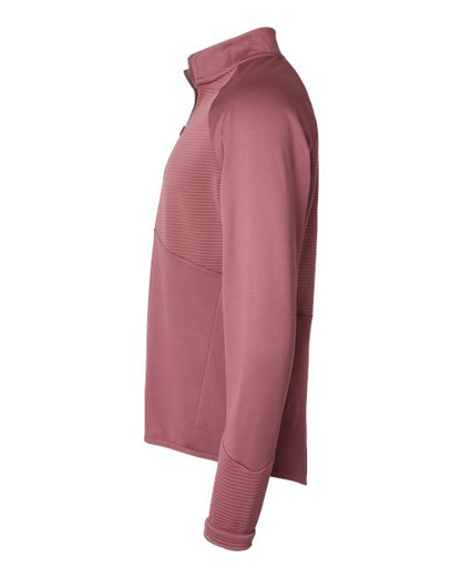 adidas A587 Men's Performance Quarter-Zip Pullover - Quiet Crimson - DirectSide