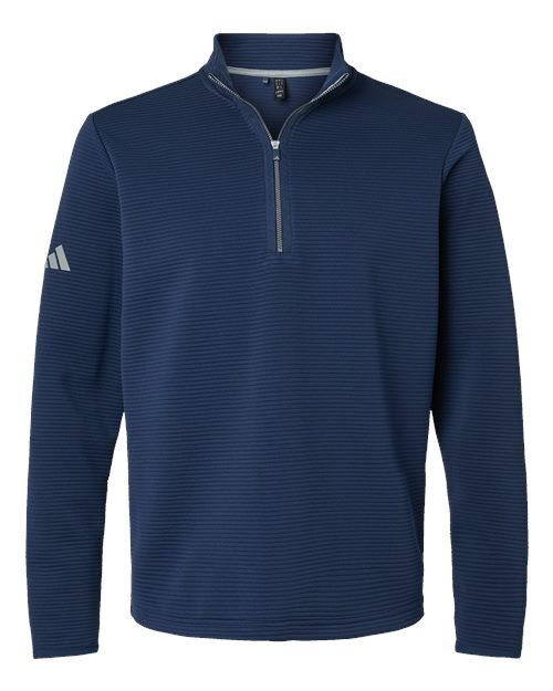adidas A588 Men's Spacer Quarter-Zip Pullover - Collegiate Navy - Front
