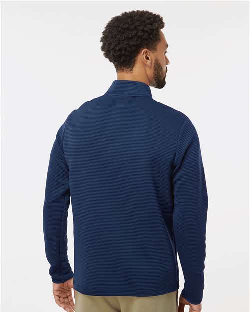adidas A588 Men's Spacer Quarter-Zip Pullover - Collegiate Navy - OnModelBack
