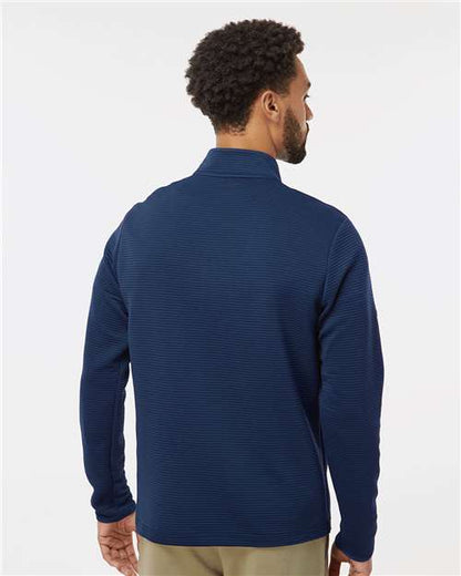 adidas A588 Men's Spacer Quarter-Zip Pullover - Collegiate Navy - OnModelBack