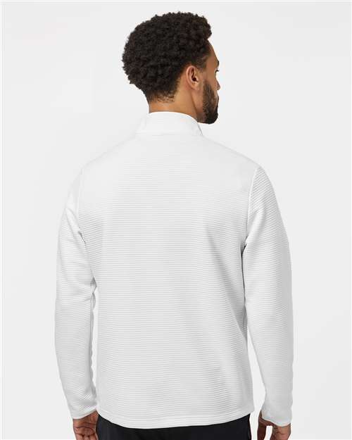 adidas A588 Men's Spacer Quarter-Zip Pullover - Core White - OnModelBack
