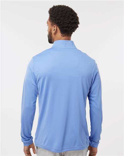 adidas A401 Men's Ultimate365 Lightweight Quarter-Zip Pullover - Blue Fusion - OnModelBack