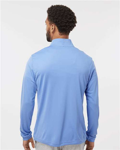 adidas A401 Men's Ultimate365 Lightweight Quarter-Zip Pullover - Blue Fusion - OnModelBack