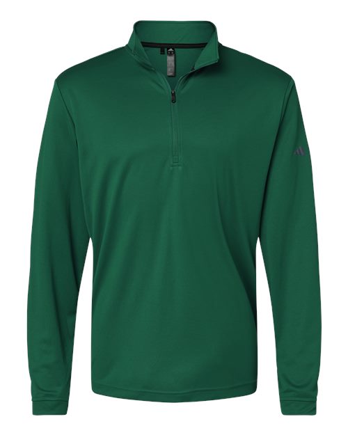 adidas A401 Men's Ultimate365 Lightweight Quarter-Zip Pullover - Collegiate Green - Front