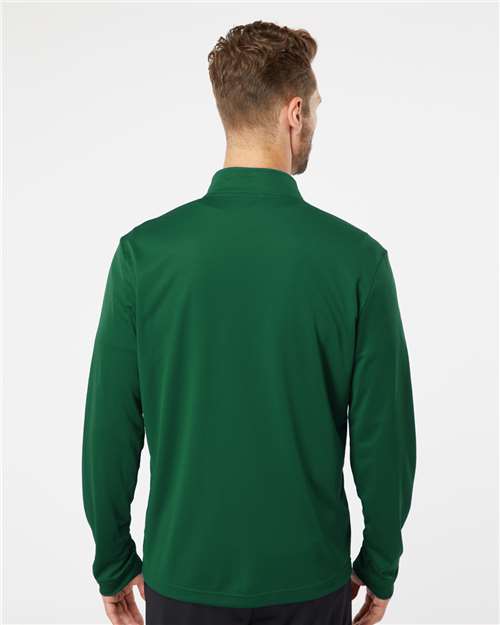 adidas A401 Men's Ultimate365 Lightweight Quarter-Zip Pullover - Collegiate Green - OnModelBack