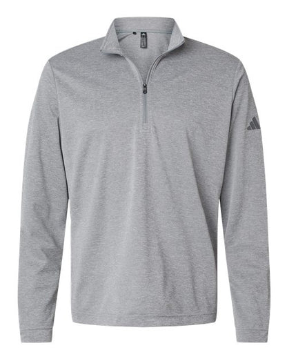 adidas A401 Men's Ultimate365 Lightweight Quarter-Zip Pullover - Grey Three Melange - Front