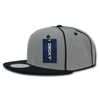 Decky-1078-6 Panel High Profile Structured Piped Snapback