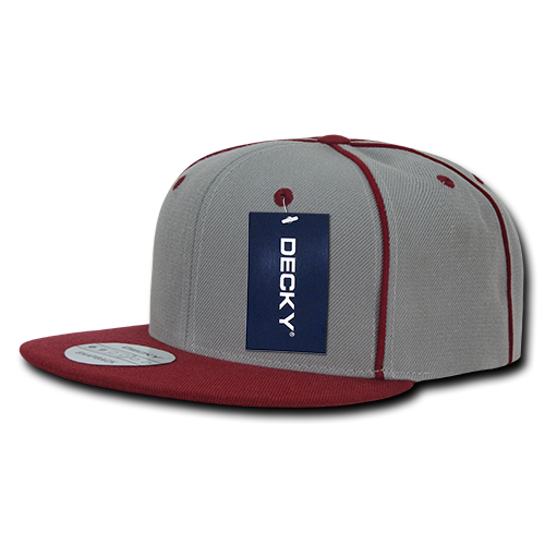Decky-1078-6 Panel High Profile Structured Piped Snapback