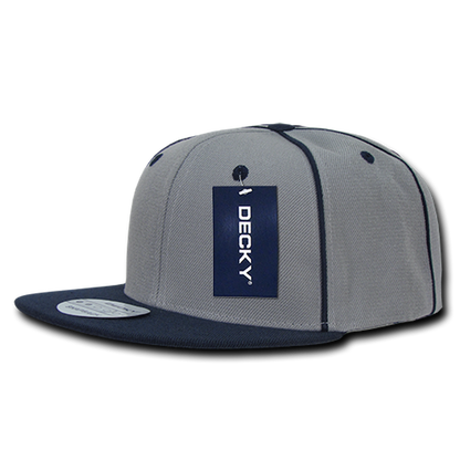Decky-1078-6 Panel High Profile Structured Piped Snapback