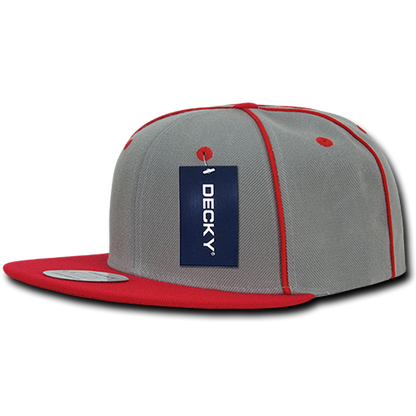 Decky-1078-6 Panel High Profile Structured Piped Snapback