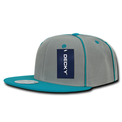 Decky-1078-6 Panel High Profile Structured Piped Snapback