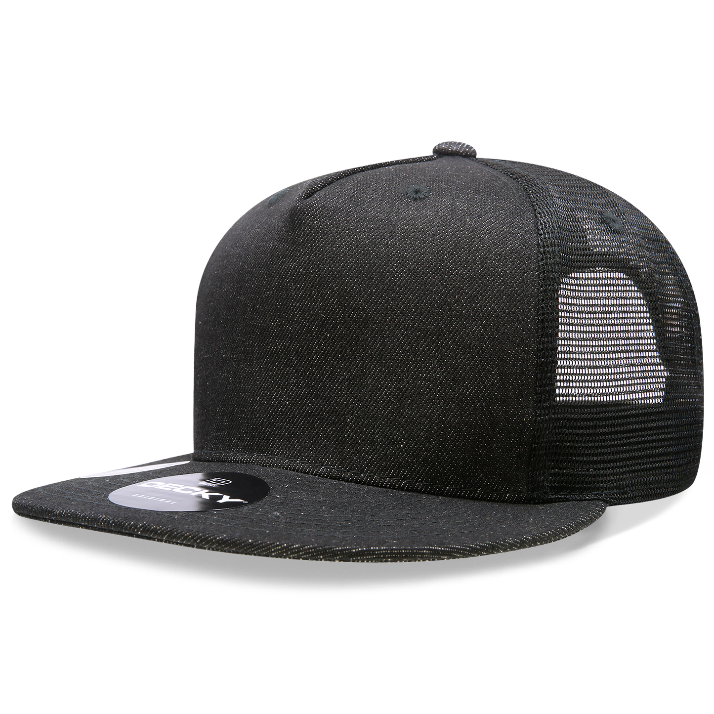 Decky-1082-5 Panel High Profile Structured Denim Trucker