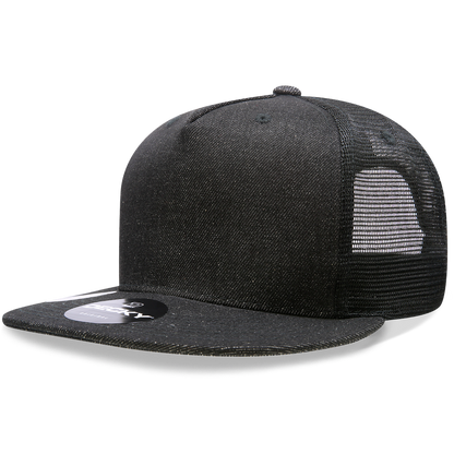 Decky-1082-5 Panel High Profile Structured Denim Trucker