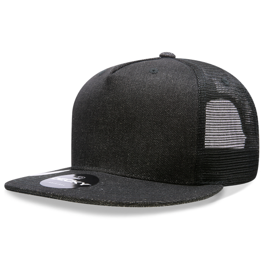 Decky-1082-5 Panel High Profile Structured Denim Trucker