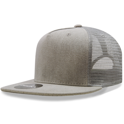 Decky-1082-5 Panel High Profile Structured Denim Trucker