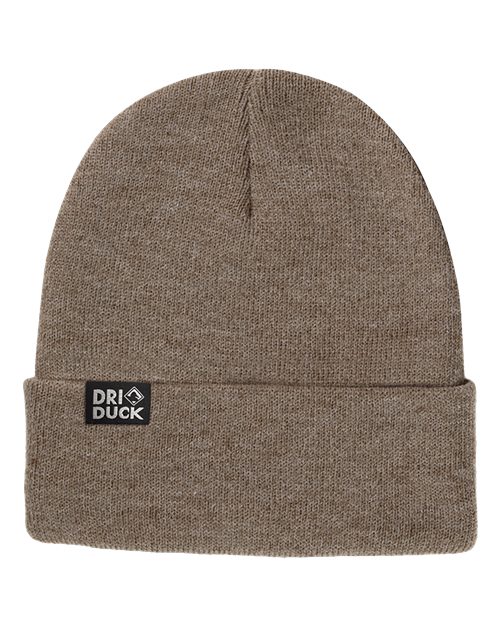 DRI DUCK 3523 Coleman Cuffed Beanie - Gravel - Front