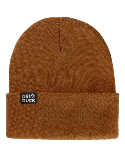 DRI DUCK 3523 Coleman Cuffed Beanie - Saddle - Front