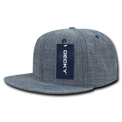 Decky-1094-6 Panel High Profile Structured Denim Snapback