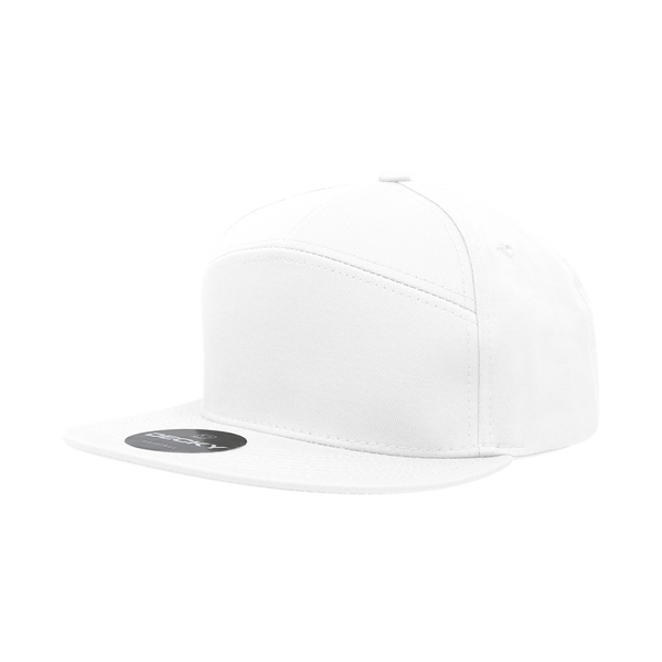 Decky-1098-7 Panel High Profile Structured Cotton Blend Cap - White
