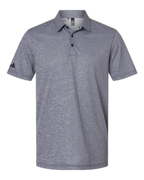 adidas A591 Men's Space Dyed Polo - Collegiate Navy Melange - Front