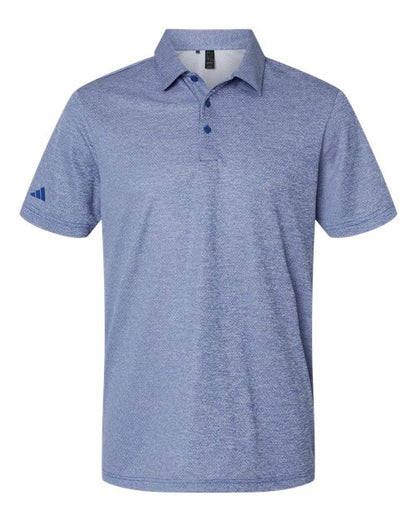 adidas A591 Men's Space Dyed Polo - Collegiate Royal Melange - Front