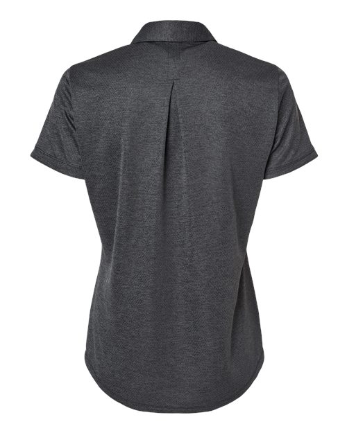 adidas A592 Women's Space Dyed Polo - Black Melange - Back