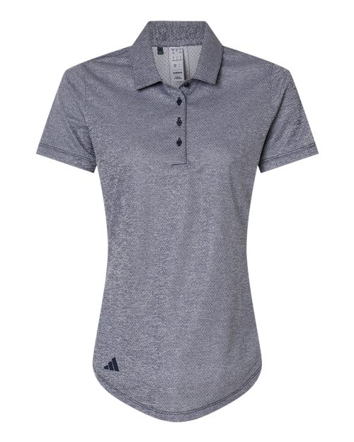 adidas A592 Women's Space Dyed Polo - Collegiate Navy Melange - Front