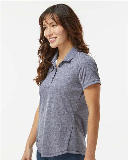 adidas A592 Women's Space Dyed Polo - Collegiate Navy Melange - OnModelSide