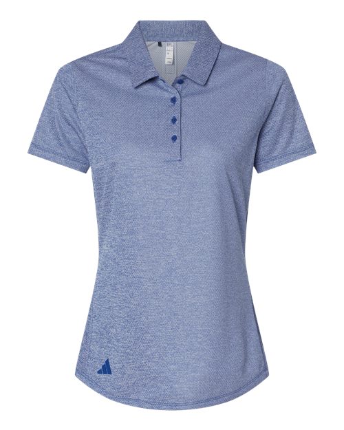 adidas A592 Women's Space Dyed Polo - Collegiate Royal Melange - Front